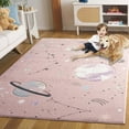 thumbnail image 3 of SAFAVIEH Carousel Kids Planets and Stars Area Rug, Pink/Purple, 8' x 10', 3 of 11