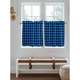 thumbnail image 7 of Half Window Curtains 24 Inches Long, Black Blue Plaid Window Treatment Curtain Drapes, Country Buffalo Checked Gingham Short Curtains Tiers for Kitchen Over Sink, 27.5"x24", 2 Panels, 7 of 7