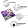 thumbnail image 4 of WERPE  Flower Decorative Throw Pillow Covers 18x18 Inch Watercolor Floral Farmhouse Cushion Cover 2pcs Pink Yellow Purple Blue Tulip Pillow Case for Couch Sofa Home Decor, 4 of 6
