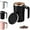 Black, variant on Self Stirring Coffee Mug With Lid, Automatic Magnetic Stirring Coffee Mug With Temperature Display, Electric Mugs For Coffee, Chocolate, Milk, Tea, Office, Home, Kitchen (White)