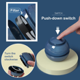 thumbnail image 4 of Desktop Vacuum Cleaner Mini Handheld Vacuum Portable Desktop Sweeper Cordless Multifunction Cleaning for Keyboard/Home/Office/Cars/Pet Hairs (no Battery Included), 4 of 5