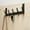 Black, variant on Over The Door Hooks 5 Hook Heavy Duty Steel Hanger for Coats Towels Hats Backpacks, Rust Resistant Scratch Free Space Saving Door Organizer, No Drill Installation, Black