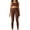 Brown 1, variant on Workout Sets for Women 2 Piece High Waisted Seamless Leggings with Stretchy Sports Bra Sets Gym Running Set