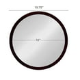 thumbnail image 4 of Gzxs 20 inch Circle Wall Mirror | Premium Wooden Mirror for Wall | Floating Bathroom Mirrors for Vanity and Living Room | Hanging Round Mirrors for Wall Decor, 4 of 8