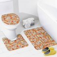 thumbnail image 4 of Bathroom Set with Shower Curtain Sets and Rug, Wood and Leaves Pattern Printed on Bathroom Rugs and Shower Curtain Sets, Designed for Farmhouse Boho Contemporary Bathrooms, 72 x 72 inches, 4 of 8