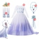 thumbnail image 2 of Vestido de princesa de Frozen de Disney para niñas, traje de baile de malla con lentejuelas blancas, ropa de carnaval, Cosplay para niños, Reina de la nieve, Elsa y Anna, 2 of 5