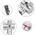 thumbnail image 4 of Chic Shower Arm Diverter Valve, Universal 3-Way Adapter for Handheld and Fixed Shower Heads, ABS Plastic Metal Build, Slip Nut Easy Installation, Assured Service Guarantee, 4 of 5