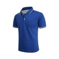 thumbnail image 5 of BVOFAR Casual Golf Shirts for Men Big and Tall Short Sleeve Polos Moisture Wicking Performance T-Shirt Classic Fit Work Tops with Pockets Blue L, 5 of 6