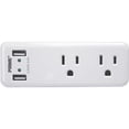 thumbnail image 1 of 125 V 2-Outlet & 2.4A 2-USB Port High Speed Charger, White, 1 of 1