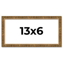 13x6 Frame Gold Kingsley Distressed Solid Wood Picture Frame Width 0.75 Inches | Interior Frame
