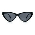 thumbnail image 4 of Womens Triangle Gothic Fashion Cat Eye Plastic Retro Sunglasses All Black, 4 of 8