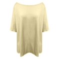 thumbnail image 5 of RMGVDSD Soft Womens Tops Trendy Women's Off Shoulder T Shirt Casual Solid Top Everyday Wear Comfortable Spring Summer Stylish Tee Shirts, 5 of 5