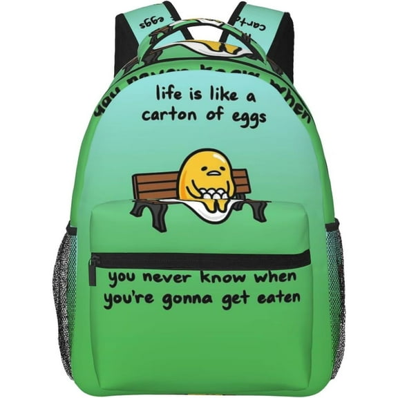 Gudetama Rucksack Anime Backpack Lightweight School Travel Multifunctional Unisex Popular Q