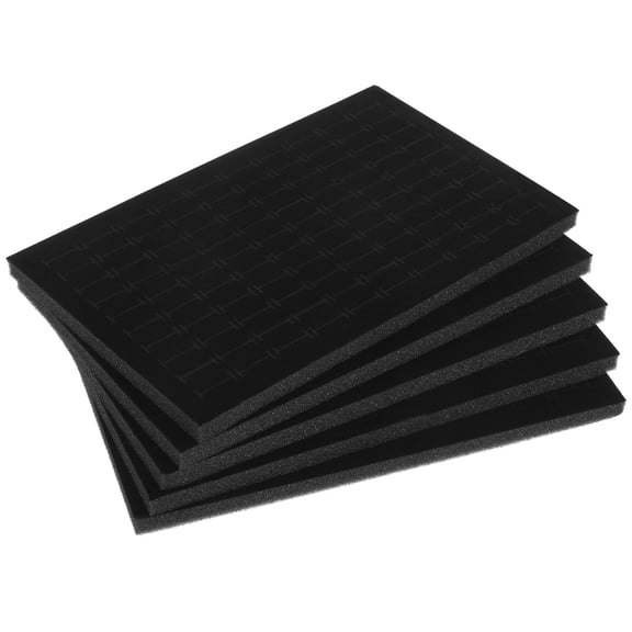 Beaupretty 5Pack Insert for Ring Trays Black Sponge Jewelry Storage Jewelry Collectors Home Use