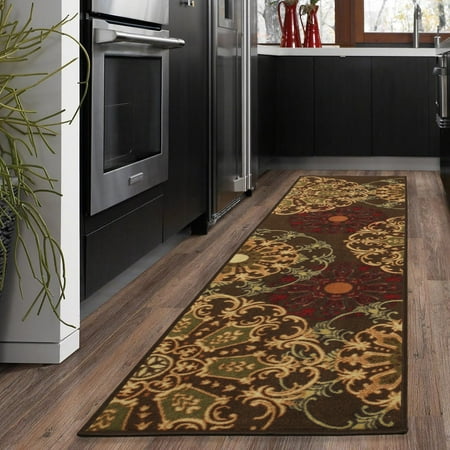 Slip Backing (Ottomanson Ottohome Collection Contemporary Damask Design Non-Slip Rubber Backing Area or Runner)