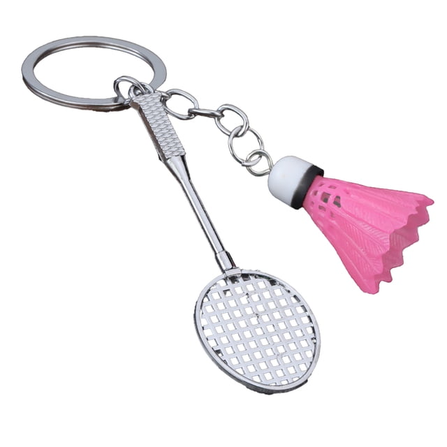 Keychain Pendant Simulated Badminton Racket Charm Mini Key Chain Zinc Alloy Pendant Personalized Bag Accessories