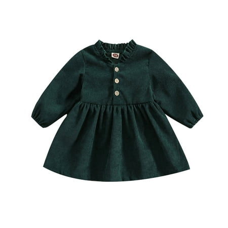

Qufokar Black And White Tutu Dress Baby Girl Wedding Dress Tie Toddler Kids Baby Girls Fashionable Solid Ruffle Collar Long Sleeves Princess Dress