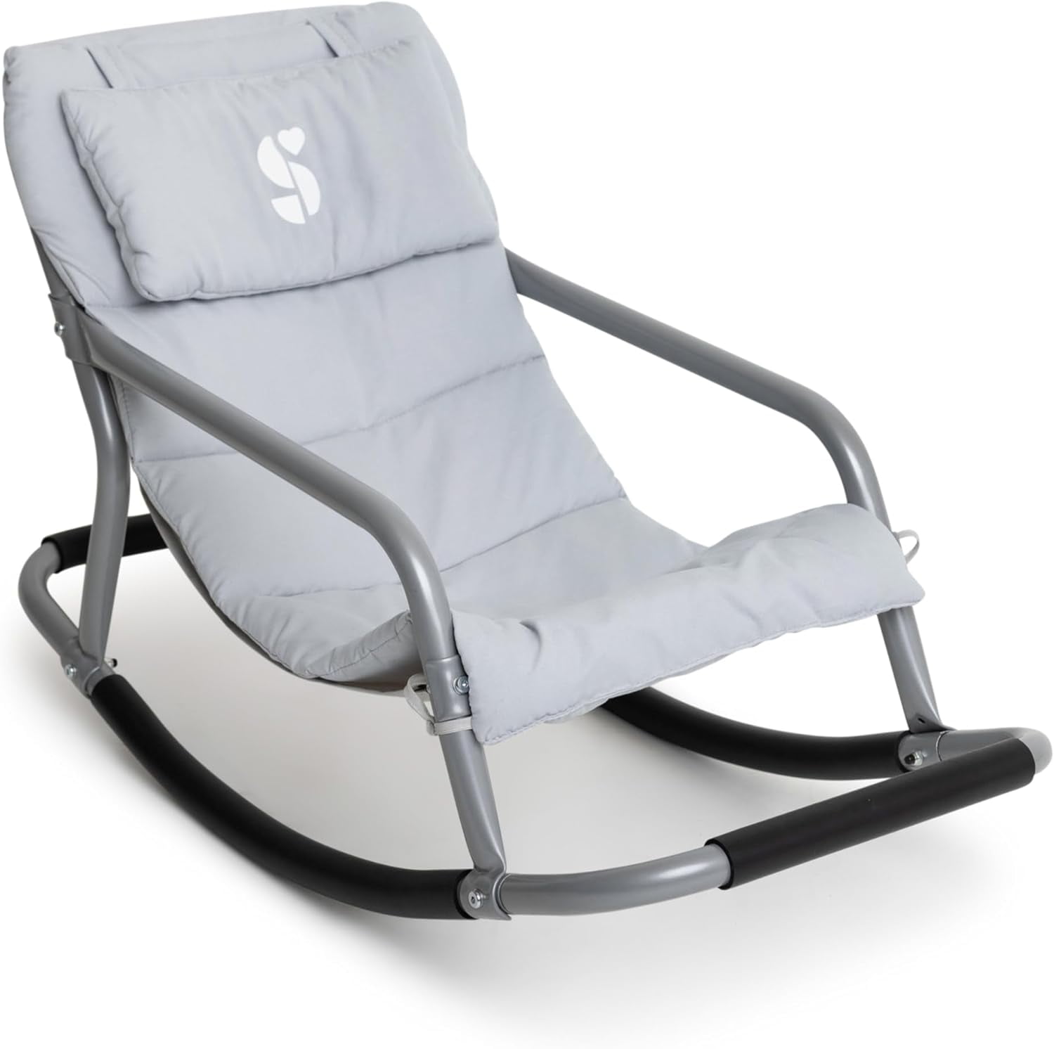 Special Supplies Sensory Rocking Chair for Kids – Calming Kids Rocker for Balance & Stability – Comfortable Floor Chair for Playroom, Bedroom, Nursery (Grey)