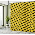 thumbnail image 5 of Ambesonne Rooster Shower Curtain, Silhouettes on Polka Dots, 69"Wx84"L, Yellow Charcoal Grey, 5 of 5