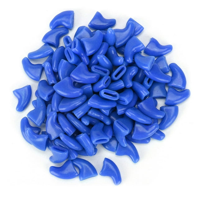 Protector De Uñas Para Gatos, 100 Protectores De Uñas Decorativos Suaves, Para Uñas De Gato Y Pata De Perro OTVIAP Azul M