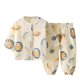 thumbnail image 1 of Odeerbi 1-8 Años Niños Niñas Pijamas de Verano de Algodón de Manga Larga Pantalones Suaves Estampados Pijama de Doble Capa de Gasa, 1 of 3