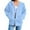 Light Blue, variant on Trendy Women's Zip Up Hoodie, Stylish Solid Long Sleeve Sweatshirt for Fall Casual Everyday Wear, Lightweight Soft Plus Size Jacket 2025