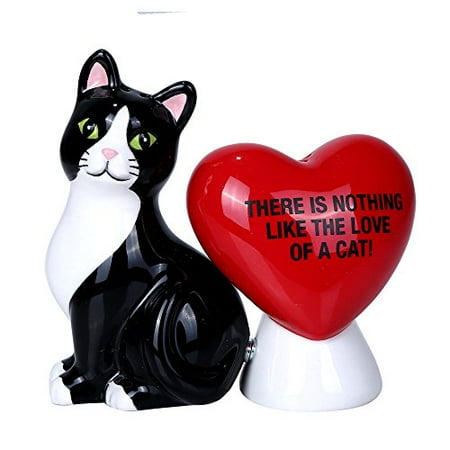Cap Salt - Nothing Like The Love of A Cat Ceramic Magnetic Salt and Pepper Shaker Set