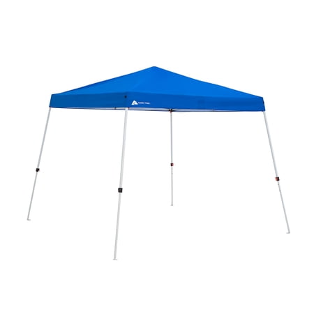 Ozark Trail 10' x 10' Instant Slant Leg Pop-up Canopy, Outdoor Shading Shelter, Blue
