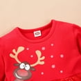 thumbnail image 6 of Mercatoo Baby Girl Christmas Dresses Toddler Long Sleeve Deer Snowflake Dress Princess Mesh Tulle Tutu Dress Infant Xmas Clothes, 6 of 9