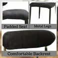 thumbnail image 5 of Set of 4 Jaramillo Fabric Side Chair, Modern Dining Chairs, Fabric Upholstered Dining Room Chairs Dinner Chair Stylish Kitchen Chairs with Back and Metal Legs (Black), 5 of 11