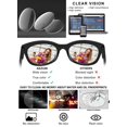 thumbnail image 2 of Lentes de Lectura AEZUNI Sobredimensionados con Montura Grande Negra, 2 of 6