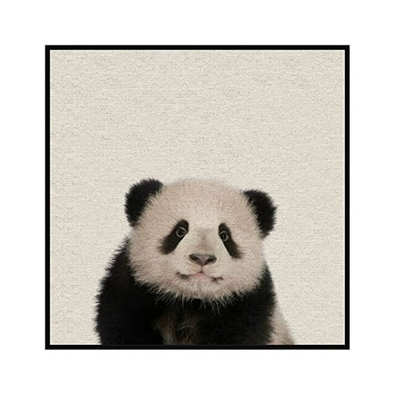 Marmont Hill Huggable Panda Floater Framed Painting Print on Canvas