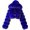 Blue, variant on UJNDER Women Short Hooded Warm Plush Splicing Jacket Long Sleeve Outerwear for Women Grey XXXXL