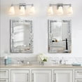 thumbnail image 6 of Crushed Diamond Decorative Wall Mirrors, 27.7x39.5 Inch Rectangle Living Room Mirrors for Wall Decor, Modern Glam Bathroom Dining Room Entryway Mirror Silver, 6 of 9
