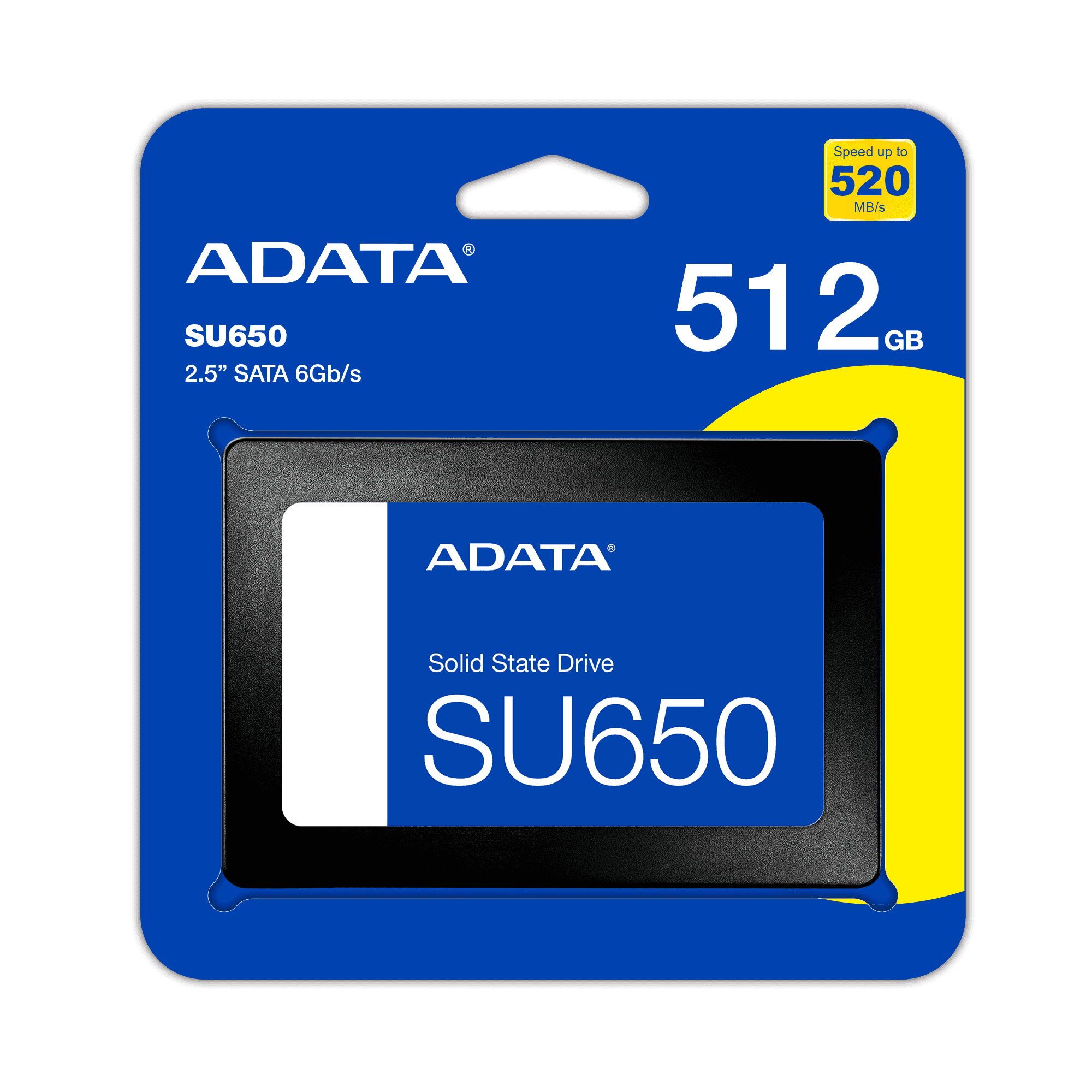 ADATA SU650 512GB Internal SSD 2.5” SATA III Solid State Drive, 3D NAND, Up to 520MB/s, Model ASU650SS-1TT-R