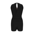 thumbnail image 4 of Xuyuer Women's Fashion Casual Tie Elastic Waist Print Romper - One-Piece Shorts, Pants for Women, 4 of 7