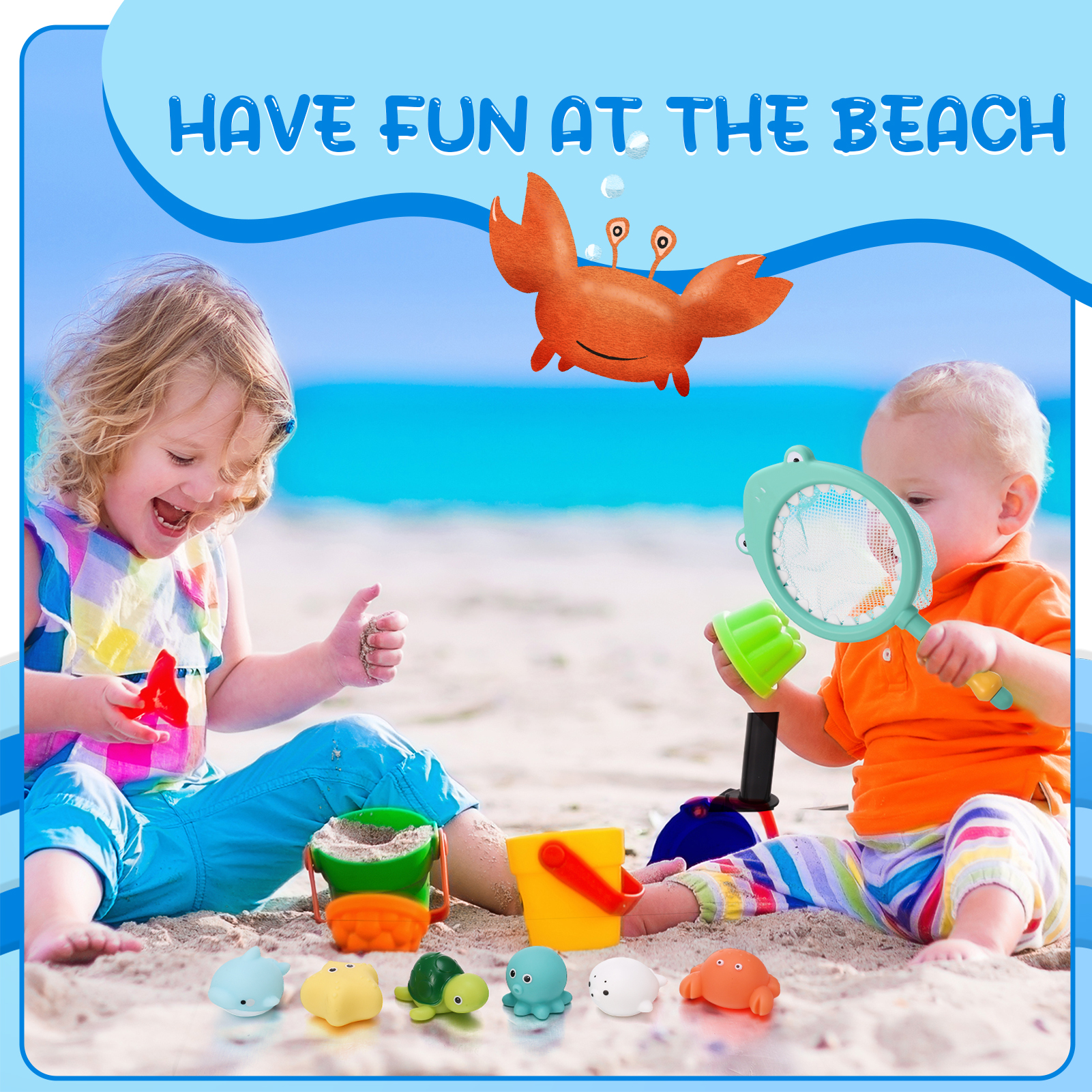 Sixwipe 6-Piece Mold-Free Bath Toys Set photo 3
