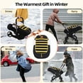 thumbnail image 3 of Baby Car Seat Cover, Caveen Winter Infant Carseat Canopy, Warm Plush Fleece Shield Covers to Protect Baby from Cold Wind Snow, Black, 3 of 10