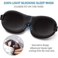 thumbnail image 3 of Paquete de 3 antifaz para dormir, antifaz 100% opaco contorneado en 3D mejorado para dormir con correa ajustable, venda nocturna cómoda y suave para mujeres y hombres,Black Blue Red,11 kaili Sencillez, 3 of 4