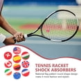 thumbnail image 3 of Greenadscape 10Pcs Silicone Tennis Racket Dampeners Assorted Colors National Flag Design Vibration Absorbers for Tennis Use, 3 of 6