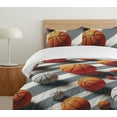 thumbnail image 4 of Ambesonne Basketball Duvet Cover Set, Sports Themed Ball Print, King, Dark Orange Blue Grey, 4 of 4