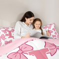 thumbnail image 5 of Castle Fairy Boys Girls Cute Bowtie Letter Monogrammed L Bedding Comforter Set 2pcs,Cartoon Bow Bowknot Twin Comforter Sets Microfiber,Dreamy Princess Breathable Bedding Set,Breathable Home Decor, 5 of 8