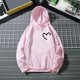 thumbnail image 2 of Sudadera cómoda Gibobby para mujer con capucha estampado de amor rosa XL, 2 of 3