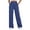 Blue, variant on Women's Casual Pants Straight-Leg Elastic Drawstring Sweatpants Loose Fit Autumn Winter Sports Joggers