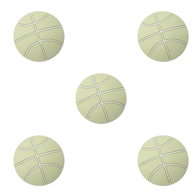 Transemion 4pcs Mute Door Rear Wall Crash Waterproof Anti-Collision Crash Waterproof Anti-Collision Adhesive Pad Basketball Style 5cm green 5Set