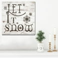 thumbnail image 4 of Ready2HangArt Christmas Let It Snow Textual Canvas Wall Art, 4 of 4