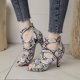 thumbnail image 1 of Zapatos de mujer Moda Minimalista Patrón de serpiente Empalme Ahueca hacia fuera Tacones altos Sandalias romanas Wmkox8yii  hfjk1388, 1 of 9