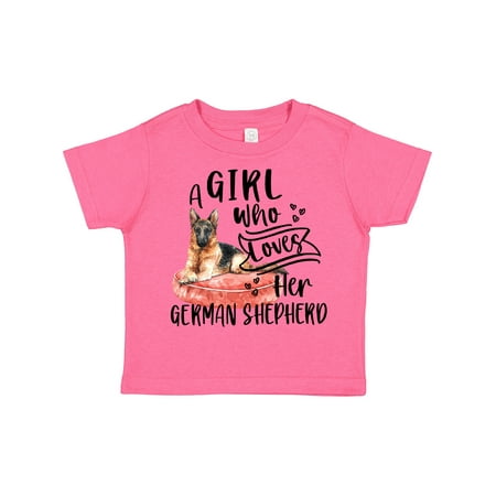 

Inktastic A Girl Who Loves Her German Shepherd Gift Toddler Boy or Toddler Girl T-Shirt