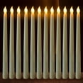 thumbnail image 1 of Velas blancas sin llama de 12 piezas, velas eléctricas, velas para el Día de la Asunción/Cumpleaños/Navidad/Halloween/Cena a la luz de las velas, 1 of 5