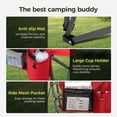 thumbnail image 5 of Sophia & William Oversized Camping Chair Heavy Duty High Back Camping Chairs 500lbs Capacity Folding Lawn Chairs with Cup Holder, Portable for Outdoor, Beach and Picnic, Red, 5 of 8